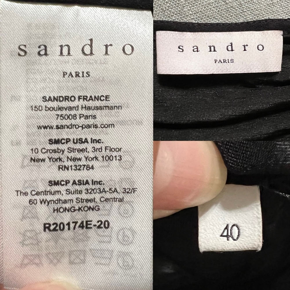 Sandro Ruffled Silk-Chiffon Mini Dress in Black - Picture 10 of 11
